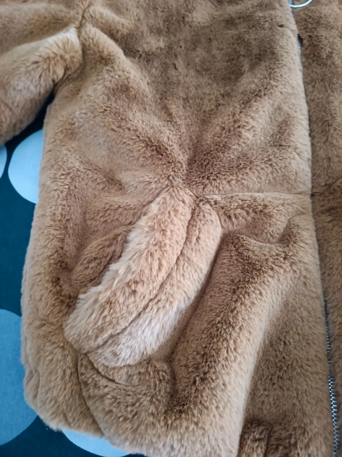 Jas - deken - manteau - cappotto van camel vacht van Bershka – photo 4